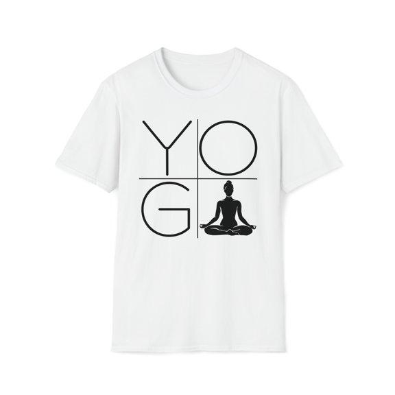 Minimalist Yoga, Gildan Unisex Softstyle Shirt, Meditate Graphic Tee, S-3XL