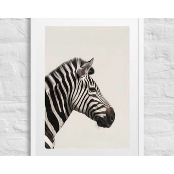 Minimalist Zebra Poster Wildlife Poster Wildlife Poster Zebra Wall Art Zebra Minimalist Modern Poster , Poster Print Only