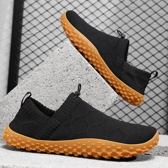 Minimalist Zero Drop Wide Toe Sneakers for Men and Women, Breathable Slip-Resistant Mesh Shoes for Outdoor Hiking, Camping, Walking, Barefoot Style Casual Footwear
