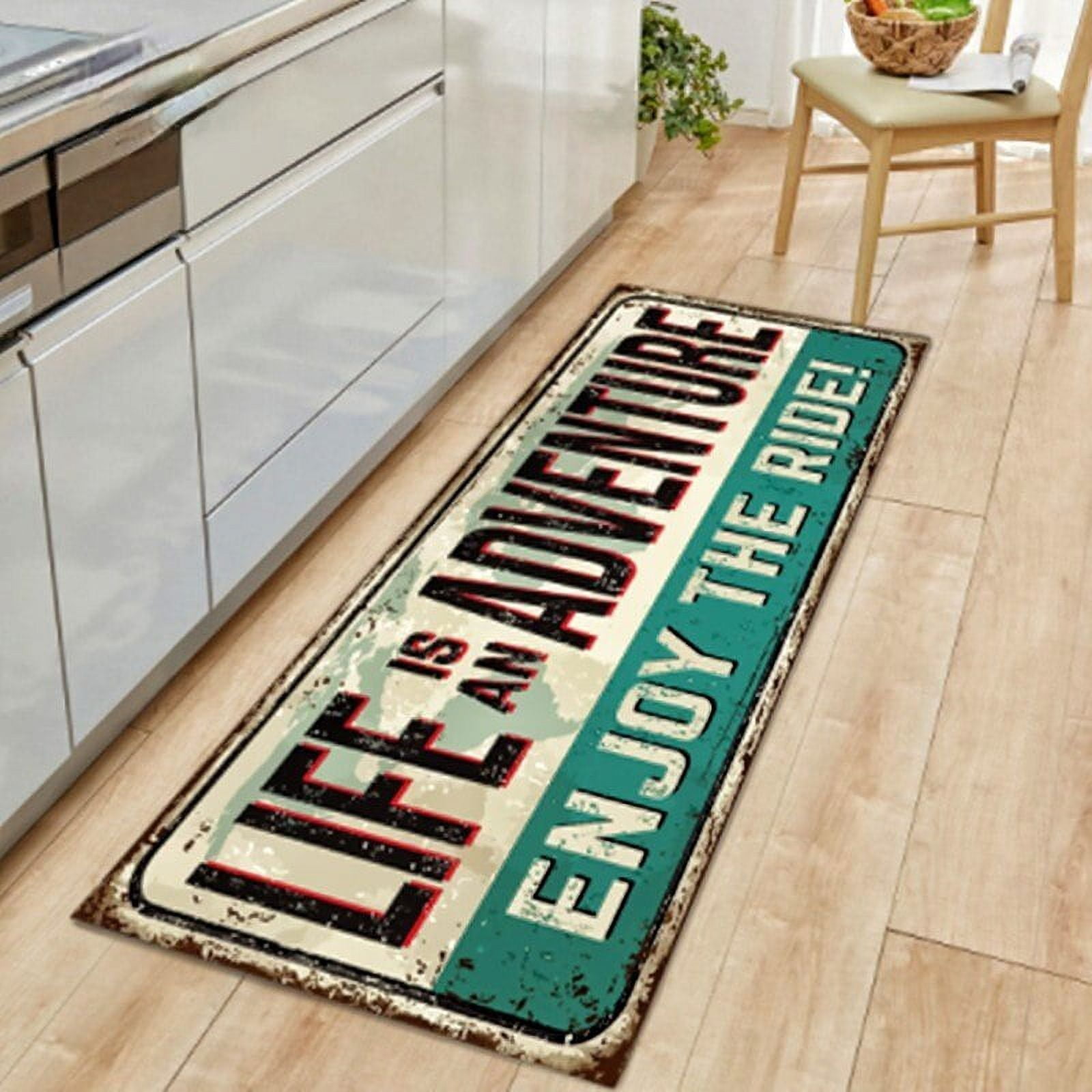 Minimalist and Stylish Kitchen Rug Rectangular Balcony Mats NonSlip Carpets for Living Room