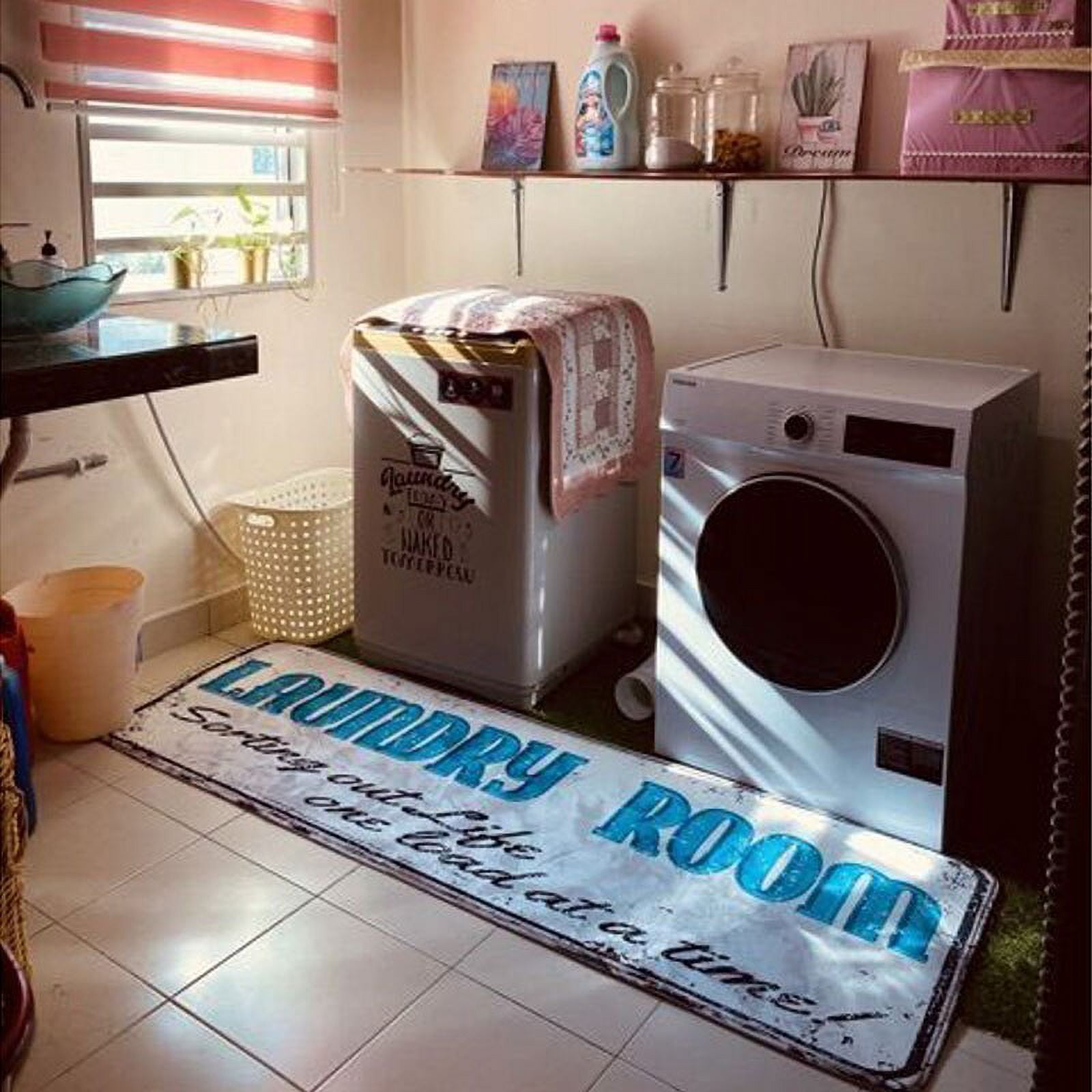 Minimalist and Stylish Kitchen Rug Rectangular Balcony Mats NonSlip Carpets for Living Room