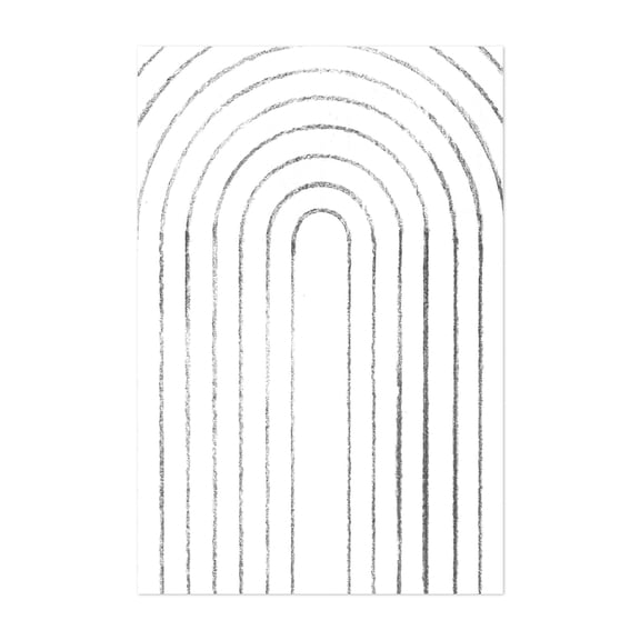 Minimalist line art arch - Line Drawing Line Art Abstract Minimalist Geometric Modern Art Pattern Unframed Wall Art Print 24 x 36 inches