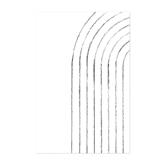 Minimalist line art arch - Line Drawing Line Art Minimalist Abstract Geometric Black and White Modern Art Sketch Unframed Wall Art Print 4 x 6 inches