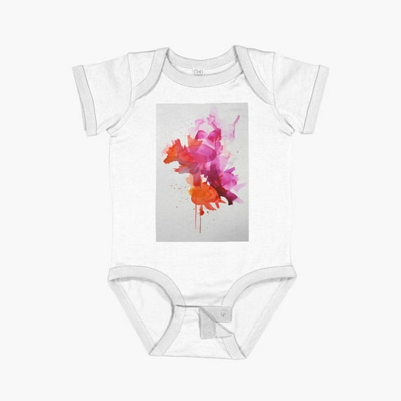 Minimalist watercolor Short Sleeve Baby One-Piece - 2636