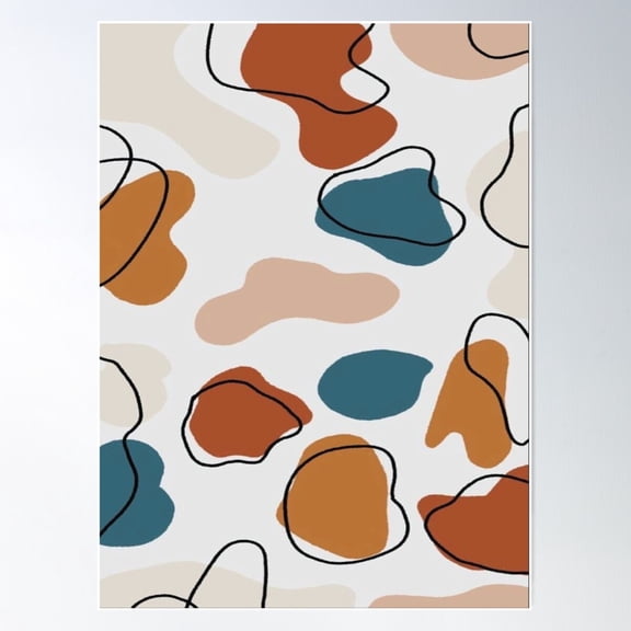 Minimalistic Design Aesthetic Pattern Poster Wall Art, Modern Wall Decor For Living Room Bedroom, 16x24 UNFRAMED