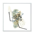 thumbnail image 1 of Minimalistic Golden Polka Dots and Ink Mountains 30 in x 30 in Framed Painting Canvas Art Print, by Designart, 1 of 5