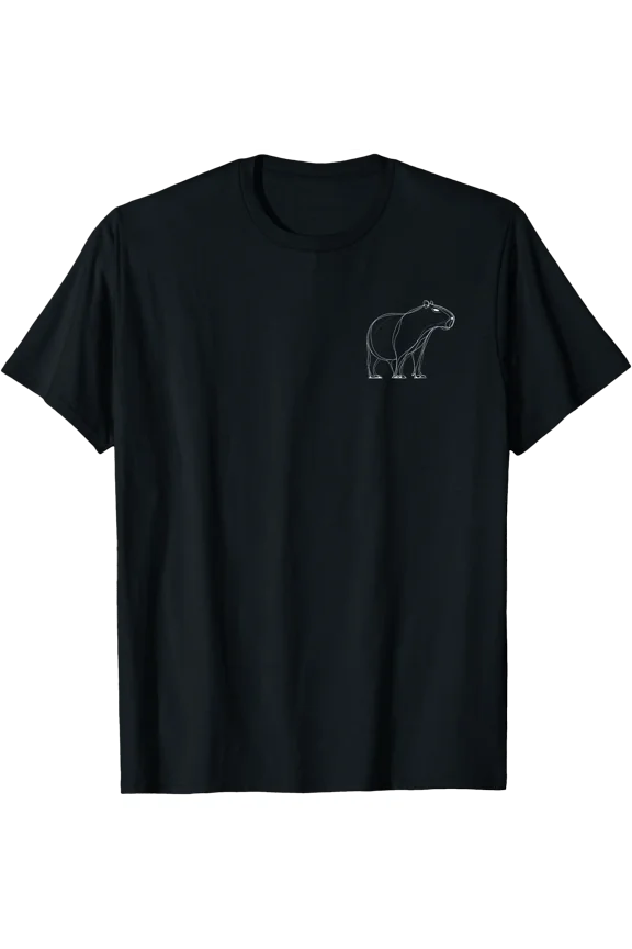 Minimalistic Pocket Capybara Simple Aesthetic T-Shirt, Unisex T-Shirt