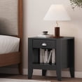 thumbnail image 1 of Minimalistic Side Table in Black | Offers One Drawer and Open Cubby | Enhances Room's Aesthetic, 1 of 6