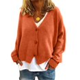 thumbnail image 1 of Minimalists Long Sleeve Button Down Knit Sweater Womens Lightweight Stretch Fabric Easy Layering Oversized Cardigan Coat, 1 of 9