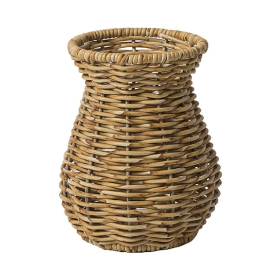 Minimalists Rattan Vase Dried Flower Vase for Natural Touches Home Decoration