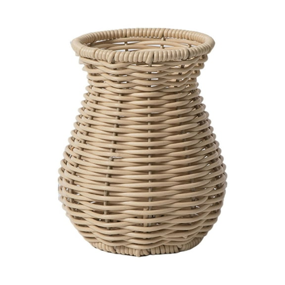 Minimalists Rattan Vase Dried Flower Vase for Natural Touches Home Decoration