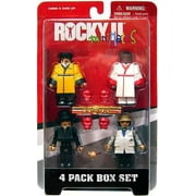 Minimates Rocky II Mini Figure 4-Pack Rocky, Apollo, Paulie & Tiger Jacket Rocky, No Packaging