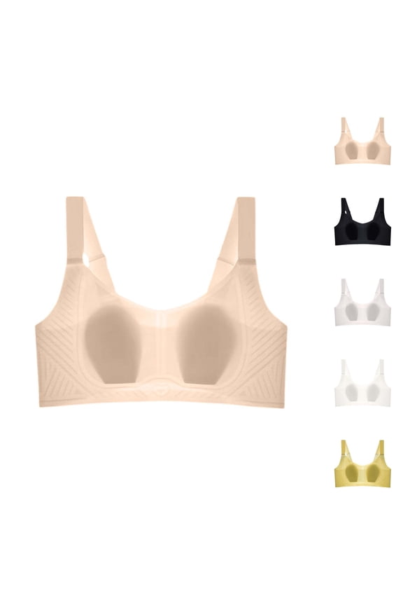 Minimizer Bra Thin Seamless Rabbit Ear Bra With Breathable Fabric Push Up Soft Support Summer Underwear
