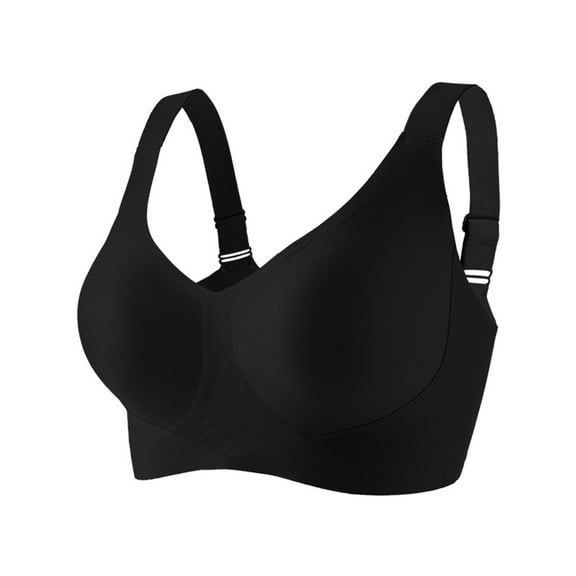 Minimizer Bras for Women! Audhol Wireless Comfortable Soft Bras for Women Full Coverage Everyday No Show Bra with Support Supportive Bras for Women Black 3XL