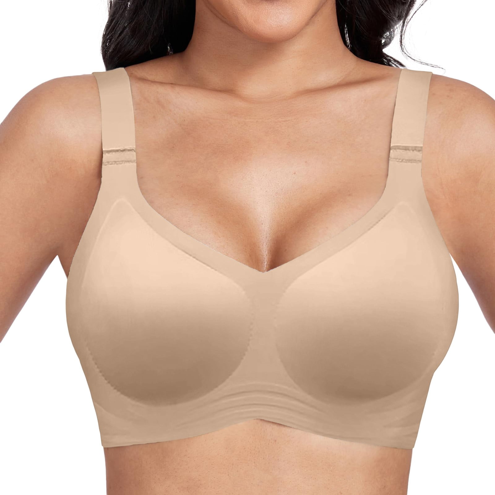 Women's Wireless Bras - Full Coverage Seamless Bralette, No Underwire, Padded, Comfort Wirefree For Everyday & Sleep