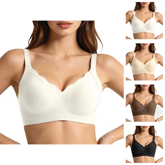 Minimizer Bras for Women Comfortable Full Coverage Wave Wireless Bra Everyday Bra
