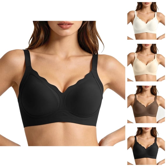 Minimizer Bras for Women Comfortable Full Coverage Wave Wireless Bra Everyday Bra