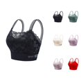 thumbnail image 1 of Minimizer Bras for Women Floral Lace Racerback Padded Side Support Full Coverage Bralette Everyday Bra, 1 of 4