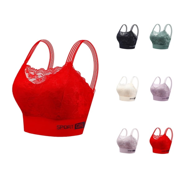 Minimizer Bras for Women Floral Lace Racerback Padded Side Support Full Coverage Bralette Everyday Bra