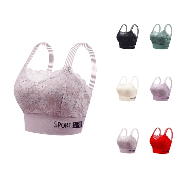 Minimizer Bras for Women Floral Lace Racerback Padded Side Support Full Coverage Bralette Everyday Bra