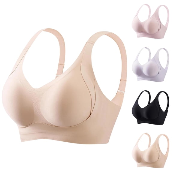 Minimizer Bras for Women Full Coverage Adjustable Strap Seamless Anti Sagging Side Smoothing Bra