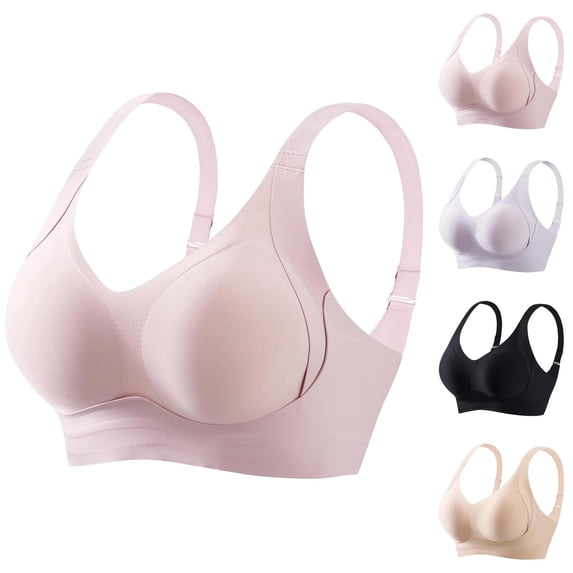 Minimizer Bras for Women Full Coverage Adjustable Strap Seamless Anti Sagging Side Smoothing Bra