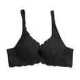 thumbnail image 1 of Minimizer Bras for Women Full Coverage No Underwire Lace Bra Low Support Lightly Breathable Comfort Push Up Bralette, Black, 40/90, 1 of 3