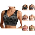 thumbnail image 1 of Minimizer Bras for Women Lightweight Full Coverage Floral Lace Racerback Push Up Bra, 1 of 6