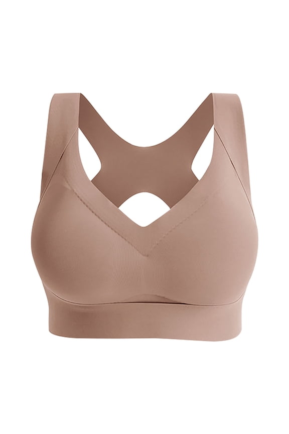 Minimizer Bras for Women Open Back Smoothing Comfort Daily Bralette Wireless Bras