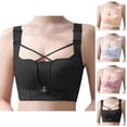 thumbnail image 1 of Minimizer Bras for Women Plus Size Front Criss Cross Full Coverage Wireless Side Support Lifting Push Up Bralettes, 1 of 4