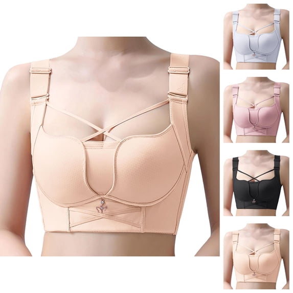 Minimizer Bras for Women Plus Size Full Coverage Wireless Lifting Push Up Bralettes