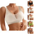 thumbnail image 1 of Minimizer Bras for Women Plus Size Mesh Breathable Seamless Lifting Light Support Push Up Bralettes Everyday Bra, 1 of 5