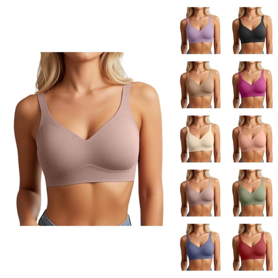Minimizer Bras for Women Plus Size Seamless No Underwire Push Up Anti Sagging Womens Underwear Sports Bra