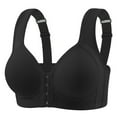 thumbnail image 1 of Minimizer Bras for Women Wirefree Front Close Push Up Underwear Bras Convertible Comfort Elder Woman Bra,Black,42, 1 of 2