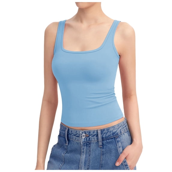 Minimizer Bras for Women,Women's Square Neck Tank Top Sleeveless Double Lined Basic Tops Sharp Collection,Push Up Bras for Women(Size:S)