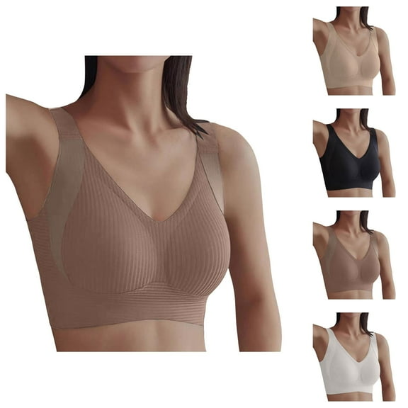 Minimizer Wireless Bras for Women – Plus Size Seamless Cotton Bra, Push Up Everyday Bra, Shapewear Support Comfortable Bras for Women with Full Coverage for Daily Wear