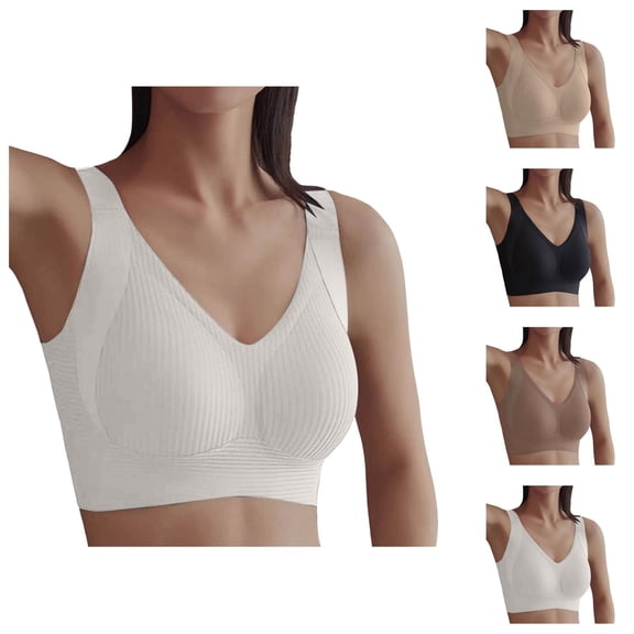 Minimizer Wireless Bras for Women – Plus Size Seamless Cotton Bra, Push Up Everyday Bra, Shapewear Support Comfortable Bras for Women with Full Coverage for Daily Wear