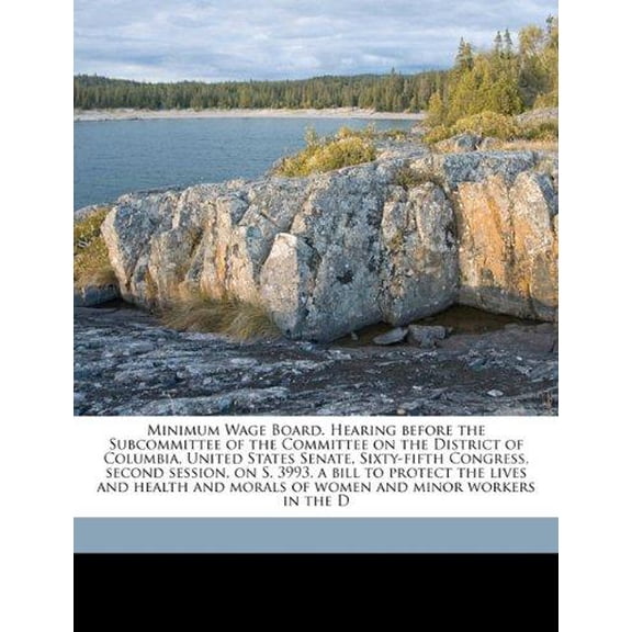 Minimum Wage Board. Hearing Before the Subcommittee of the Committee on the District of Columbia, United States Senate, Sixty-fifth Congress, Second Session, on S. 3993, a Bill to Protect the Lives and Health and Morals of Women and Minor Workers in the D (Paperback)