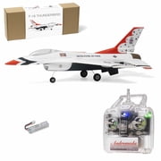 MinimumRC F-16 Thunder-Birds RC Plane for Adults, 30mm EDF 2S Brushed Power System Delta Wing RC Jet Airplane with Gyro Stabilization, 290mm Wingspan Scale Model for Hobbyists - RTF