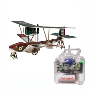 MinimumRC M5 RC Airplane, Gyro-Stabilized Micro 3CH RC Seaplane Biplane, Fixed-Wing Water Aircraft for Hobbyist (Left-Hand Throttle / 3 Battery)