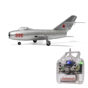 MinimumRC MiG-15 Micro EDF Jet RC Airplane, 30mm Ducted Fan 2S Power System 4CH Military Fighter RC Airplane with Gyro Stabilization for Collection or Gift