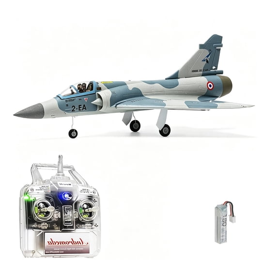 MinimumRC Phantom 2000 30mm EDF RC Fighter Jet Brushless Fixed Wing Airplane 4 Channel EPS Foam Remote Control Aircraft For Outdoor Adults Enthusiasts- Left-Hand Throttle / 1 Battery