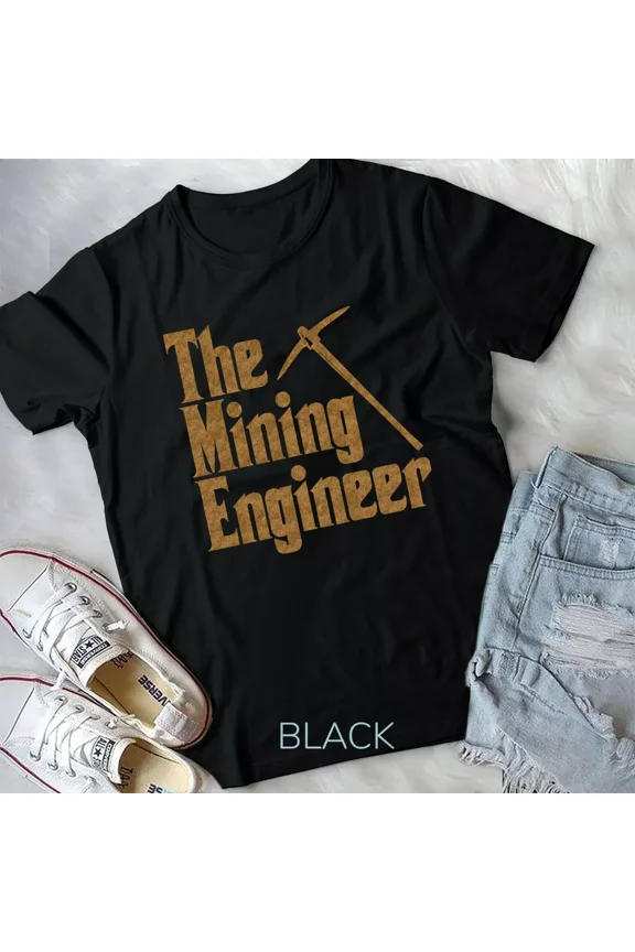 Mining Engineer Pickaxe Engineering Miner Apparel Unisex T-Shirt Y3922, Up to Size 5XL