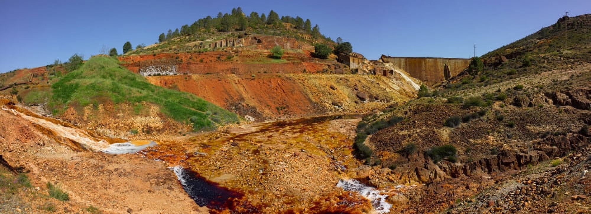 Mining effects on landscape at Rio Tinto mines Nerva Huelva Province Andalusia Spain Canvas Art - Panoramic Images (27 x 9)