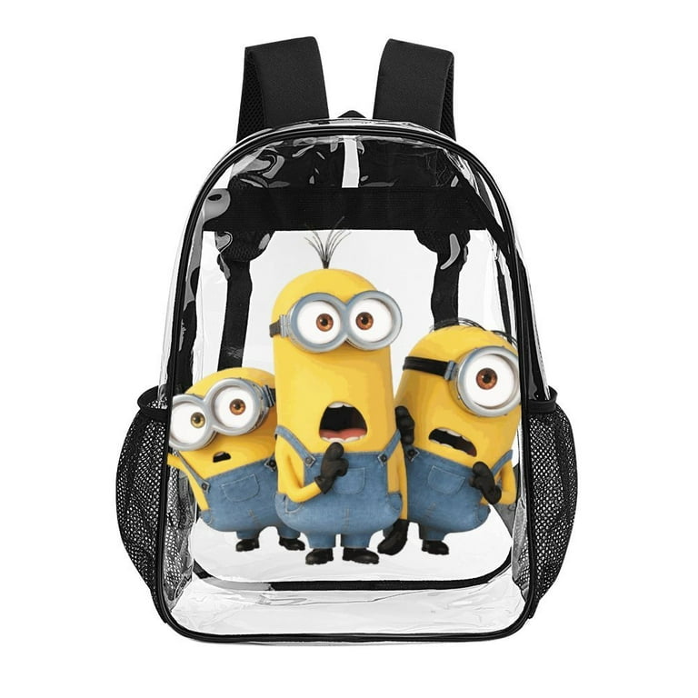 Minion Clear Backpack Heavy Duty Transparent Backpack Large Clear Book Bag for Colleges School Work Sport Travel Walmart