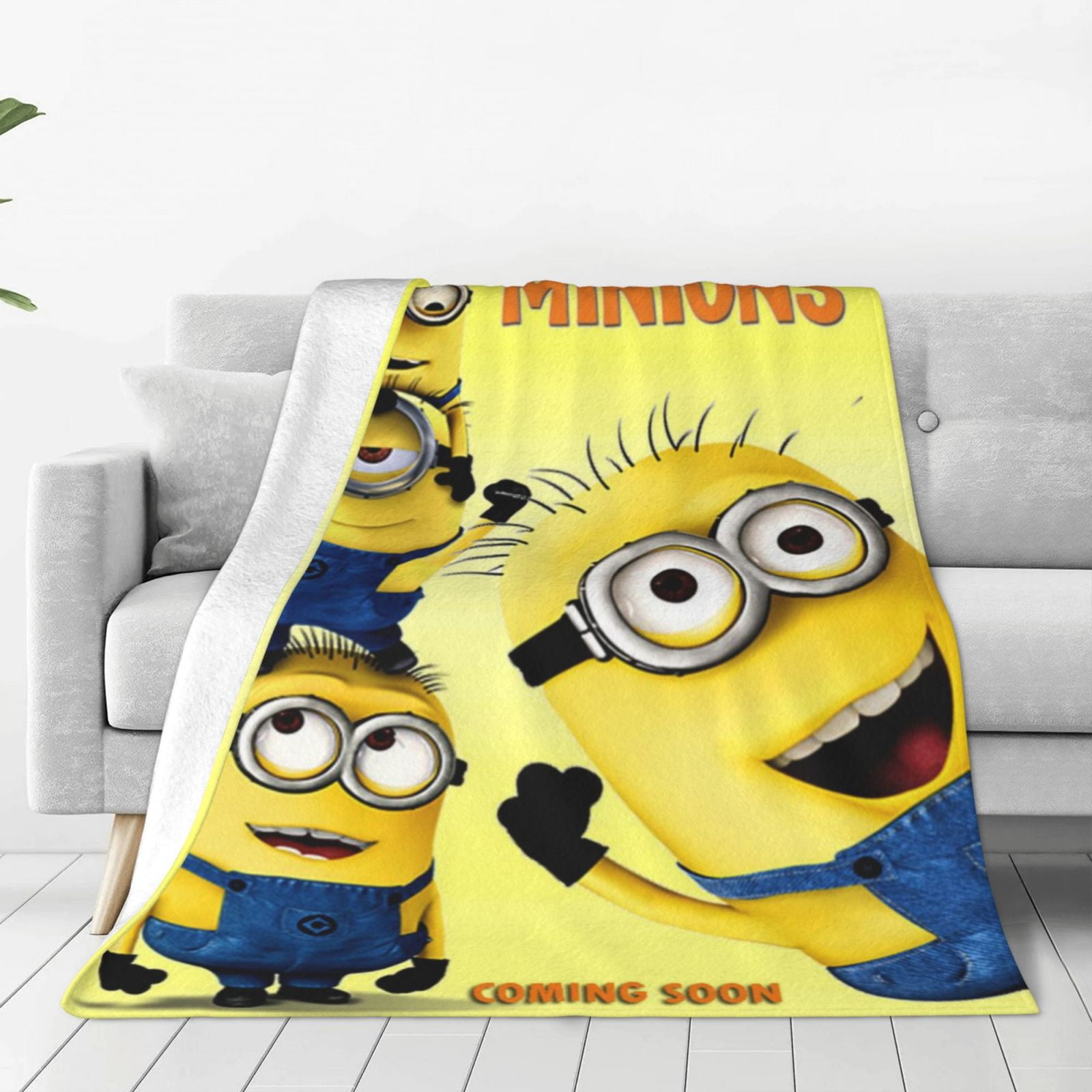 Minion Fleece Blanket Super Soft Warm Throw Blankets Plush Cozy Fuzzy Blanket For Couch Sofa Bed Travel Camping 50 X40 Walmart