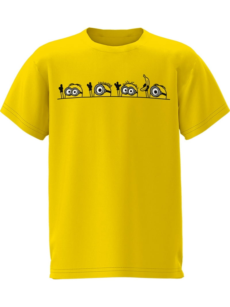 Minion's Minion Line Youth Short Sleeve Tee Shirt, XS-XL (Unisex