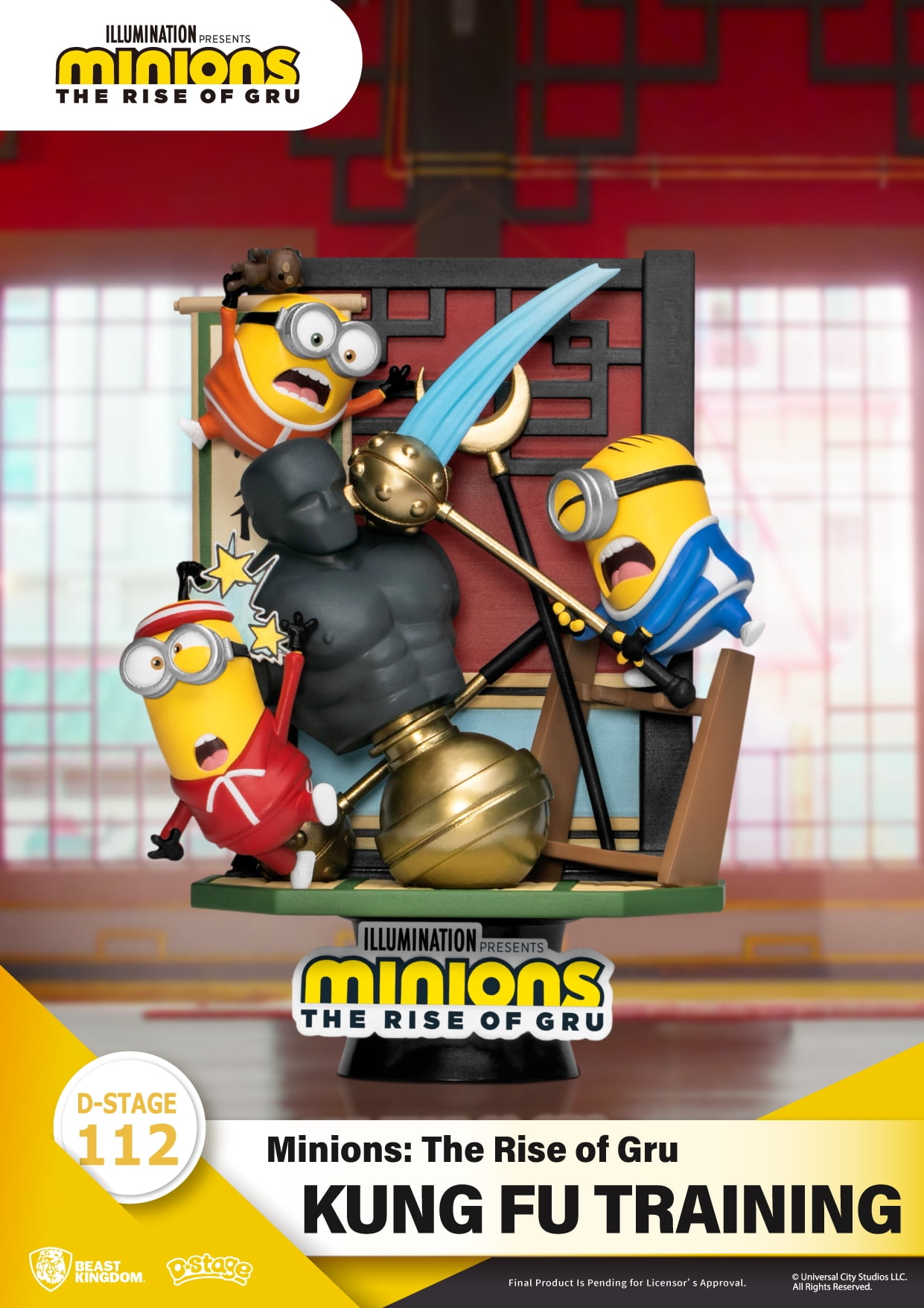 Minions Kung Fu Training Diorama Set with Punching Dummy
