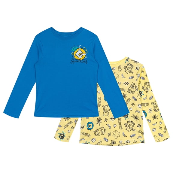 Minions 2 Pack Long Sleeve T-Shirts Toddler to Big Kid