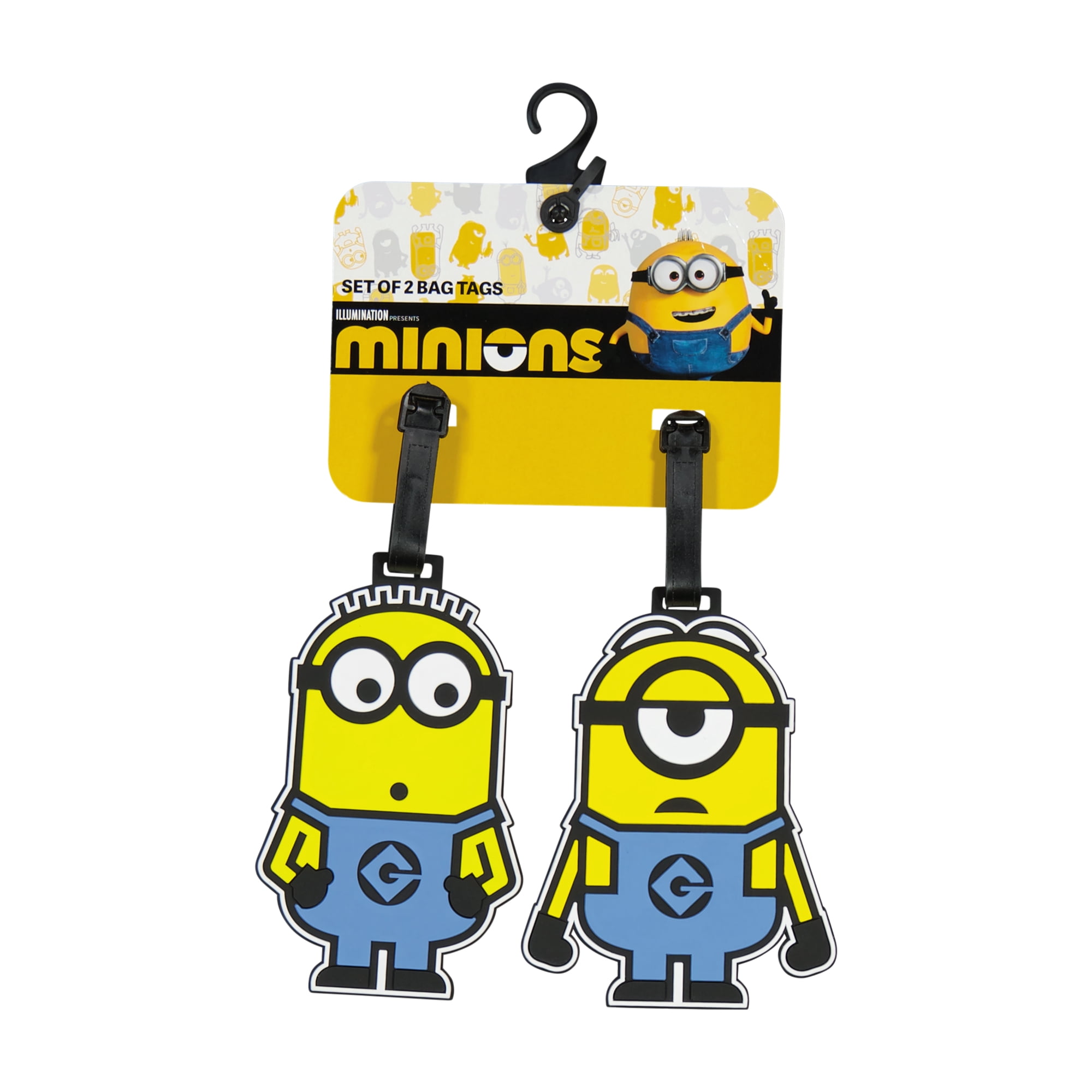 Minions 2-Piece Suitcase ID Tag Set with Adjustable Straps, Yellow